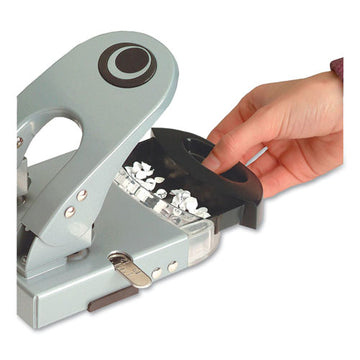 Officemate 50-sheet Deluxe Two-hole Punch, 1-4" Holes, Gray-blue freeshipping - TVN Wholesale